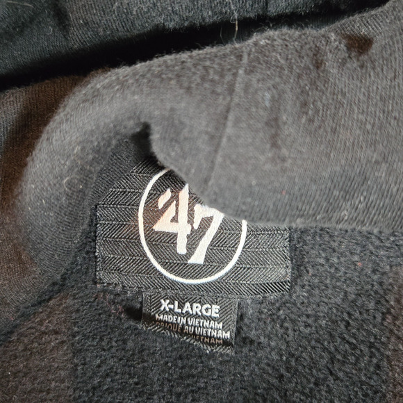 Oakland Raiders 47 Brand Hoodie Men XL Black Big Shield Logo NFL Las Vegas - Picture 5 of 10